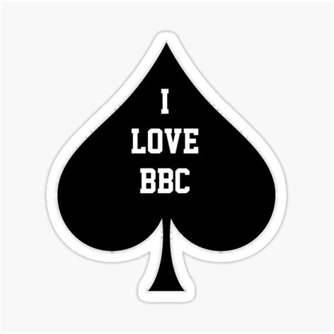 I Love Bbc Queen Of Spades Sticker By Coolapparelshop Redbubble