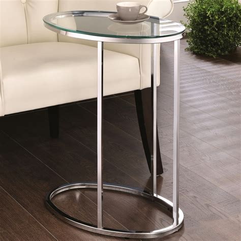 Living Room Glass End Tables Blending Modern Design With A Pop Of