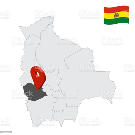 Lage Departamento Oruro Auf Der Karte Bolivien 3dpositionsschild