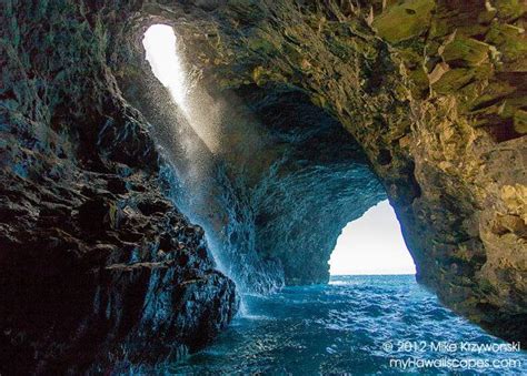 Looking Out Of A Sea Cave On The Na Pali Coast On The Island Etsy