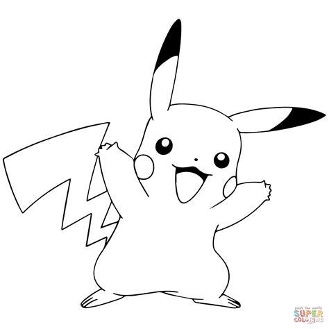 Pokémon Go Pikachu Celebrating Coloring Page Free Printable Coloring