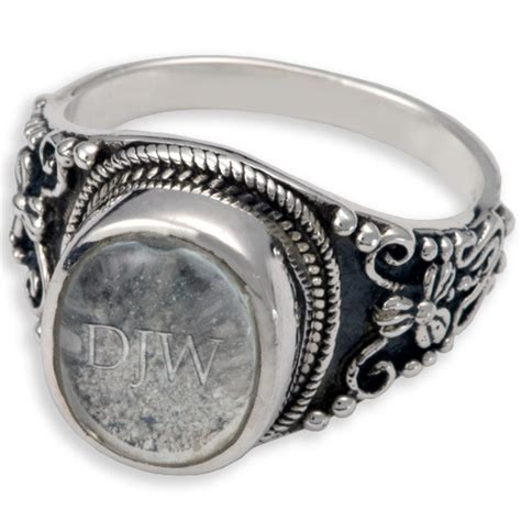 You may have heard of life gem diamonds, synthetic diamonds made from the ashes of a loved one who. Exquisite Antique Round Cremation Ring w. Clear Glass Front