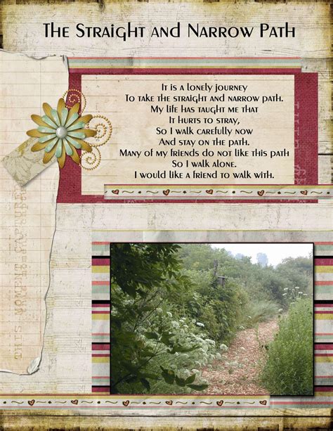 Latter Day Saint Poetry By Loretta Harbertson The Straight And Narrow Path