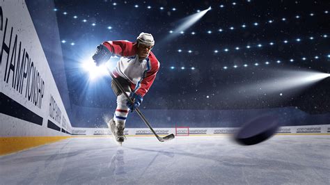 Image Rays Of Light Men Helmet Ice Rink Ice Sport Hockey 1920x1080