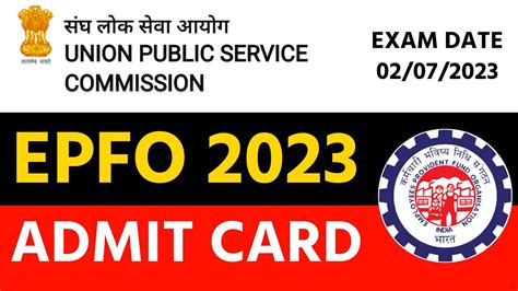 Epfo Admit Card Upsc Epfo Admit Card Download Epfo Admit Card Release Date