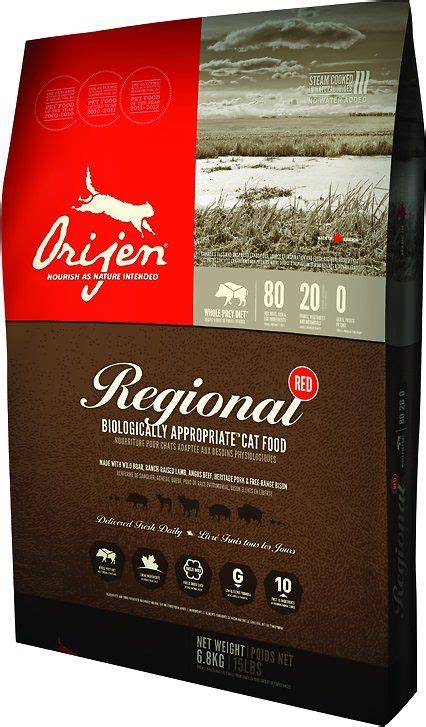 We use fresh ingredients to produce biologically appropriate foods to promote peak health in dogs and cats. Orijen Regional Red Grain-Free Dry Cat Food - Chewy.com ...
