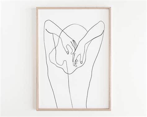This collection includes one line hand drawn women and abstract shapes. Abstract female body line drawing Woman hands art Female ...