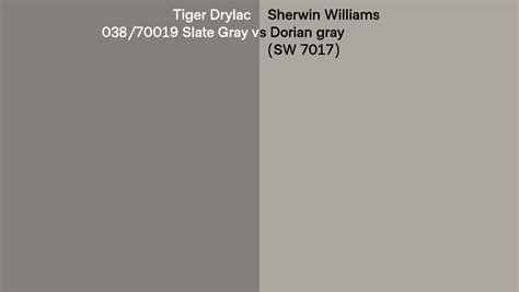 Tiger Drylac 038 70019 Slate Gray Vs Sherwin Williams Dorian Gray SW