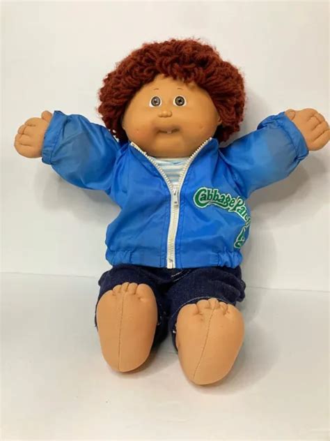 Vintage Cabbage Patch Kids Doll 80s Curly Hair Boy Brown Eyes Dimples