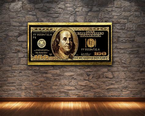 Maybe you would like to learn more about one of these? GOLD HUNDRED DOLLAR BILL CANVAS