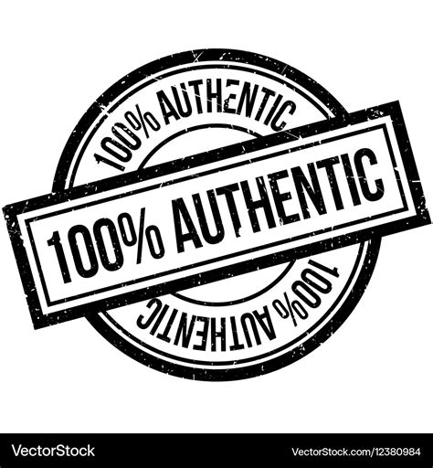 100 Percent Authentic Rubber Stamp Royalty Free Vector Image