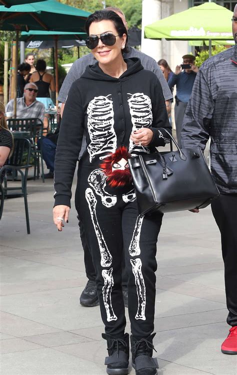 Kris Jenner Wearing A Skeleton Costume For Halloween 14 Gotceleb