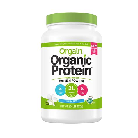 The Orgain Organic Protein Plant Based Powder Vanilla Bean 274 Lbs