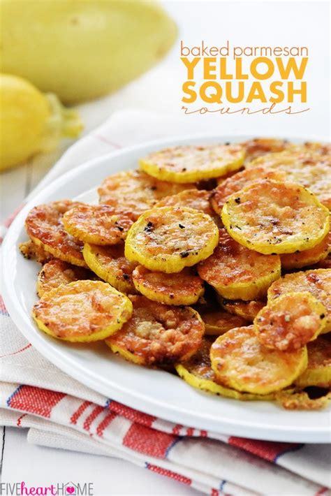 Baked Parmesan Yellow Squash Rounds Recipe An Easy And Delicious