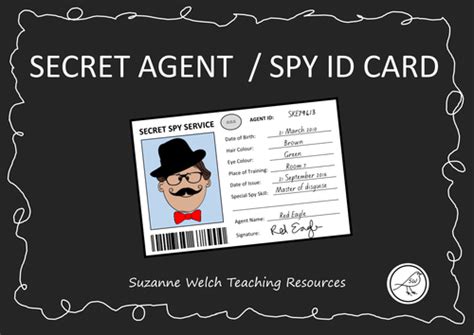 Spy Id Secret Agent Id Template Teaching Resources