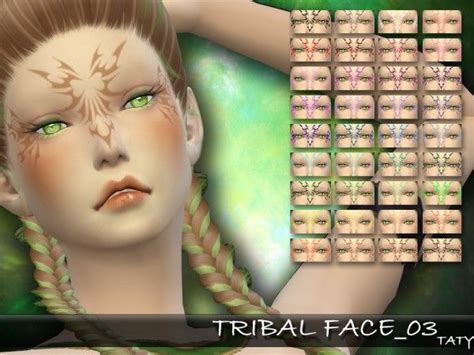 Simsworkshop Tribal Face By Taty • Sims 4 Downloads Sims 4 Sims