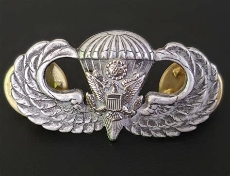 Airborne Jump Wing Badge Us Army Eagle Parachute Combat Military
