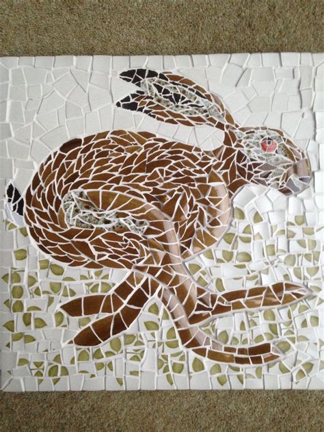 Hoppy Hare Mosaic Animals Mosaic Art Mosaic Glass