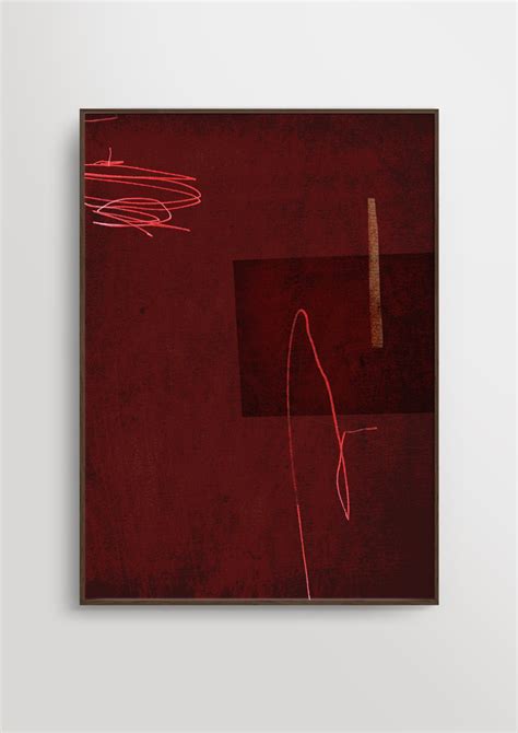 Red Abstract Art Oil Painting Abstract Line Study Abc Great