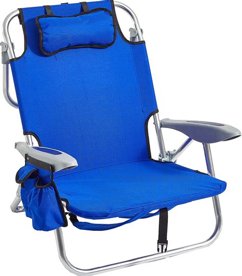 Portable Beach Chair For Adults 4 Position Backpack Folding Camping