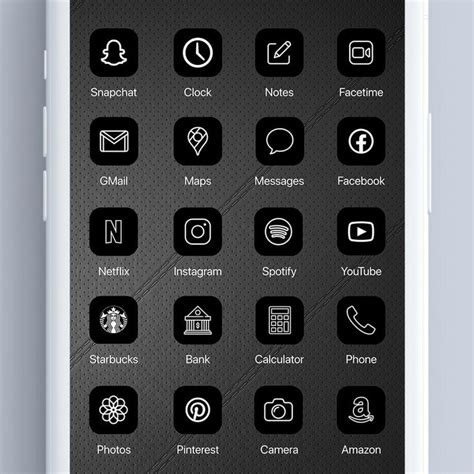 Black App Icons Pack Dualtaia