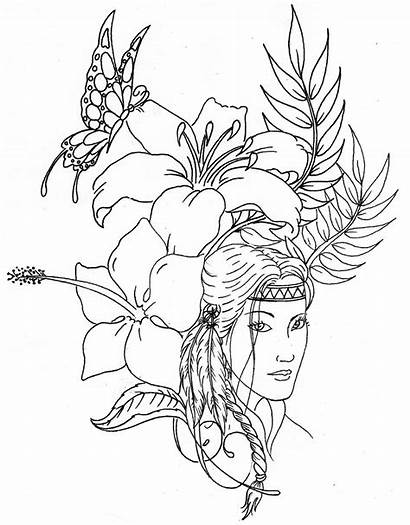 Native Printable American Coloring Pages Adult Designs