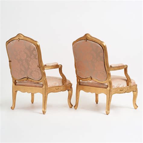 A Pair Of Swedish Rococo Armchairs Attributed To C M Sandberg Master