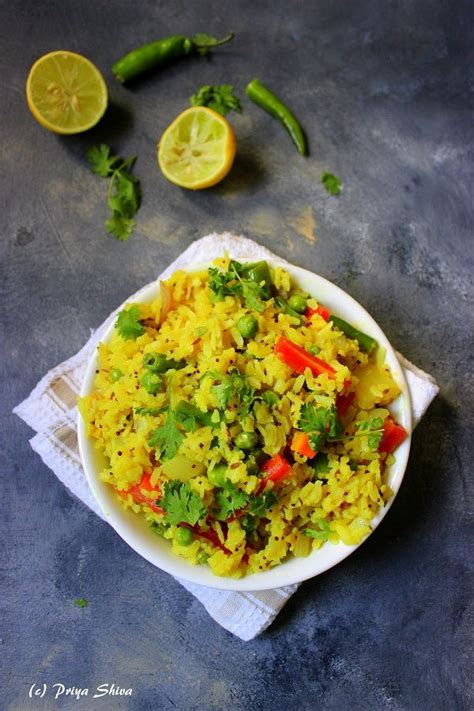 Kanda Poha Vegetable Poha Recipe Priya Kitchenette Recipe Poha