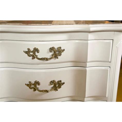 Henry link french provincial painted cream / off white 52 double dresser 3902. White Twelve-Drawer Triple Dresser with Marble Top | Chairish