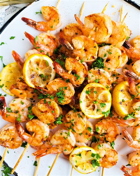 Grilled Garlic Shrimp Skewers Recipe Quick And Easy
