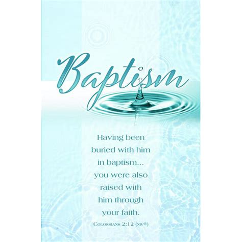 Bulletin Baptism You Were Also Raised With Him Through Your Faith