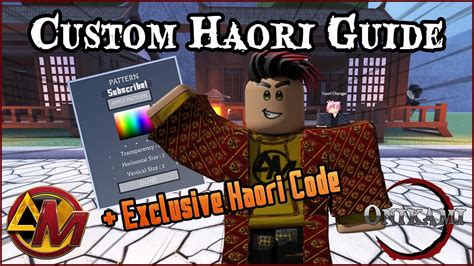 Custom Haori Guide In Onikami Roblox Special Haori Id In