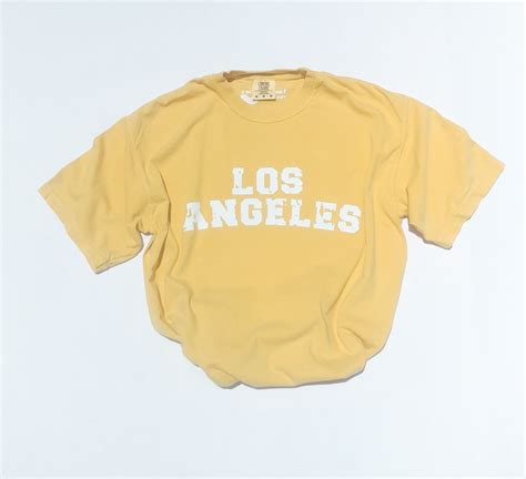Los Angeles Distressed Tshirt Trendy Tops Comfort Colors Shirt Etsy