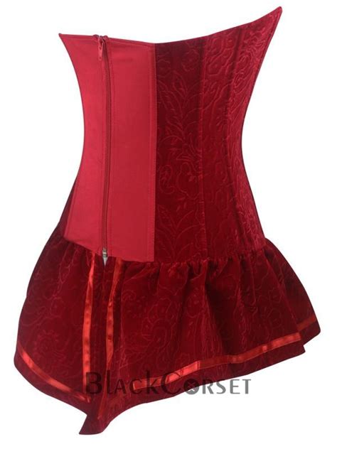 Buy Cheap Jacquard Bustuer Gothic Steampunk Red Corset Dress Tops For Sale Online Blackcorset