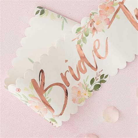 Floral Hen Party Bride To Be Sash Hen Party Nz The Party Room