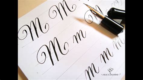 Serie Caligrafia Copperplate C Mo Escribir La Letra M Paso A Paso Youtube