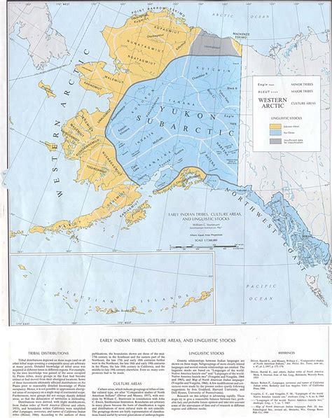 Early Indian Tribes Culture Areas And Linguistic Stocks Of Alaska