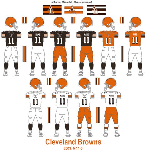 The Gridiron Uniform Database The Cleveland Browns Uniform History