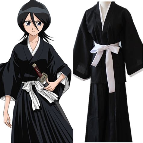 Bleach Shinigami Ichigo Rukia Renji Kendo Kimono Anime Cosplay Costume