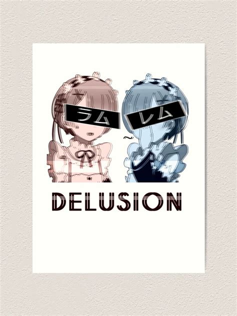 Ram And Rem Aesthetic Anime Delusion Art Print For Sale By