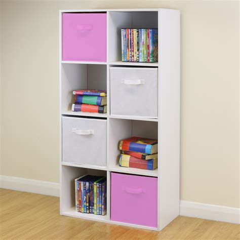 Ikea bedroom wall storage units. 8 Cube Kids Pink & White Toy/Games Storage Unit Girls/Boys ...