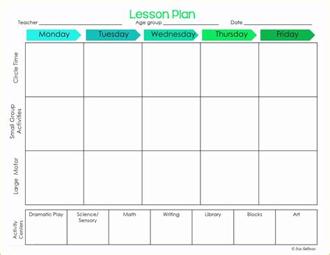 Printable Preschool Lesson Plan Template 11 Printable Preschool Lesson