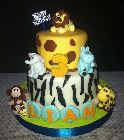 Safari Cake For Liam Cake By Xanthe Cakesdecor