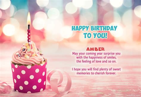 Wishes Amber for Happy Birthday.