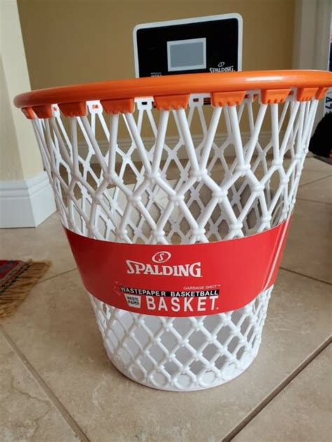 Spalding Hoopster Waste Basket Basketball Hoop Trash Can With