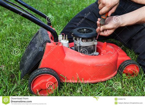 Without regular maintenance, the chances of problems developing increases significantly as time goes by. Lawn Mower Repair Royalty Free Stock Photos - Image: 24995718