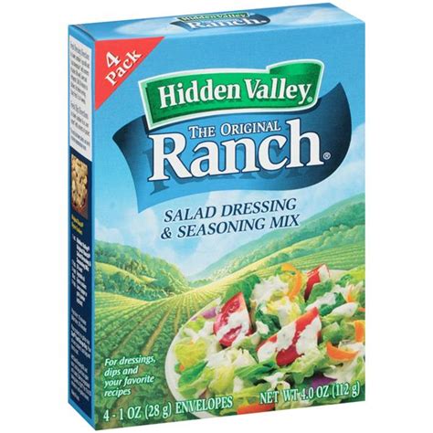 Hidden Valley Original Ranch Salad Dressing And Seasoning Mix 4 1 Oz Envelopes Hy Vee Aisles