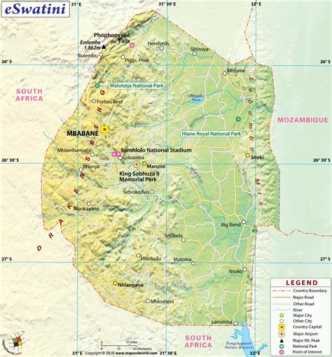 Eswatini, officially the kingdom of eswatini (swazi: eSwatini (Swaziland) Map