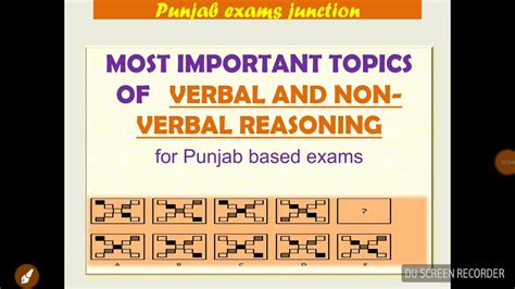 Important Reasoning Topics For Punjab Based Exams YouTube