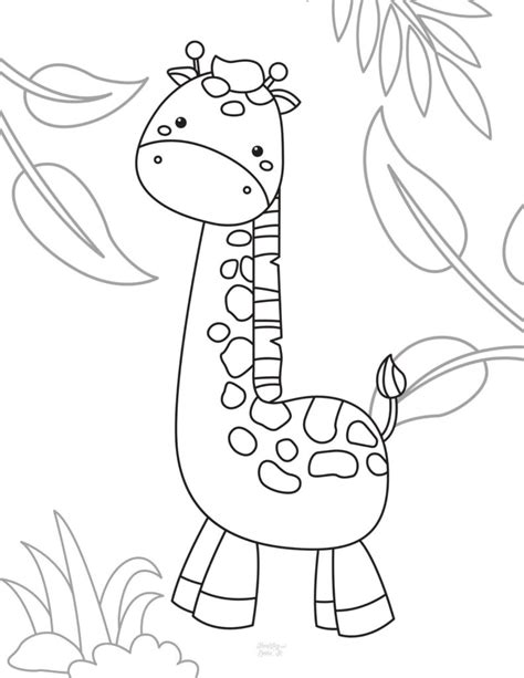 Coloring Page Of Giraffe Free Printable Giraffe Coloring Pages For